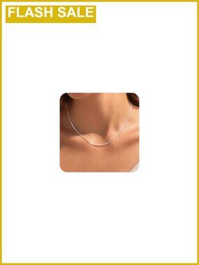 Sterling Silver Box Chain Necklace 20 Inch Minimalist Pendant Essential